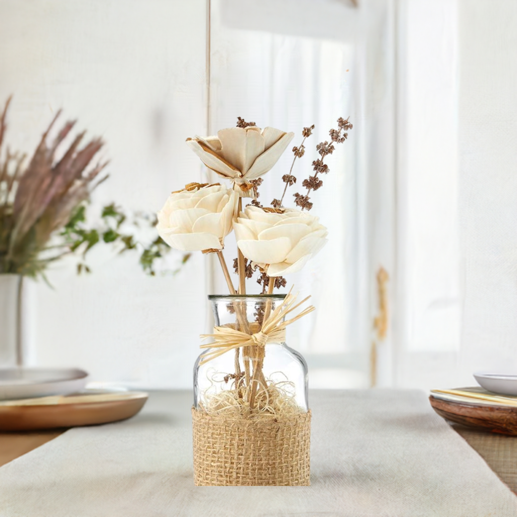 Natural Dried Flowers in Glass Jar