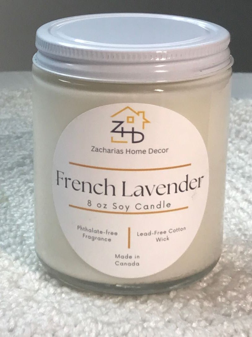 Bougies de soja Zacharias Home Decor | 8 onces