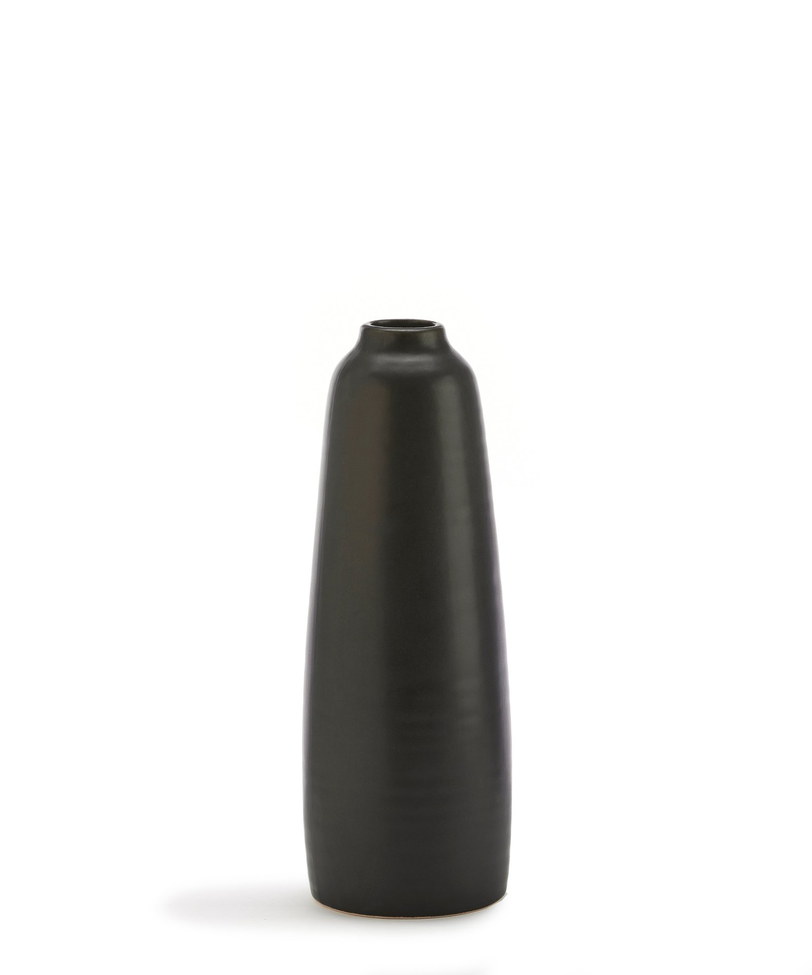 Ceramic Tapered Vase Matte Black