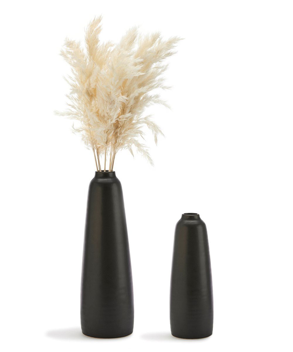 Ceramic Tabletop Tapered Black Vase